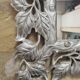 Silver wood mirror
