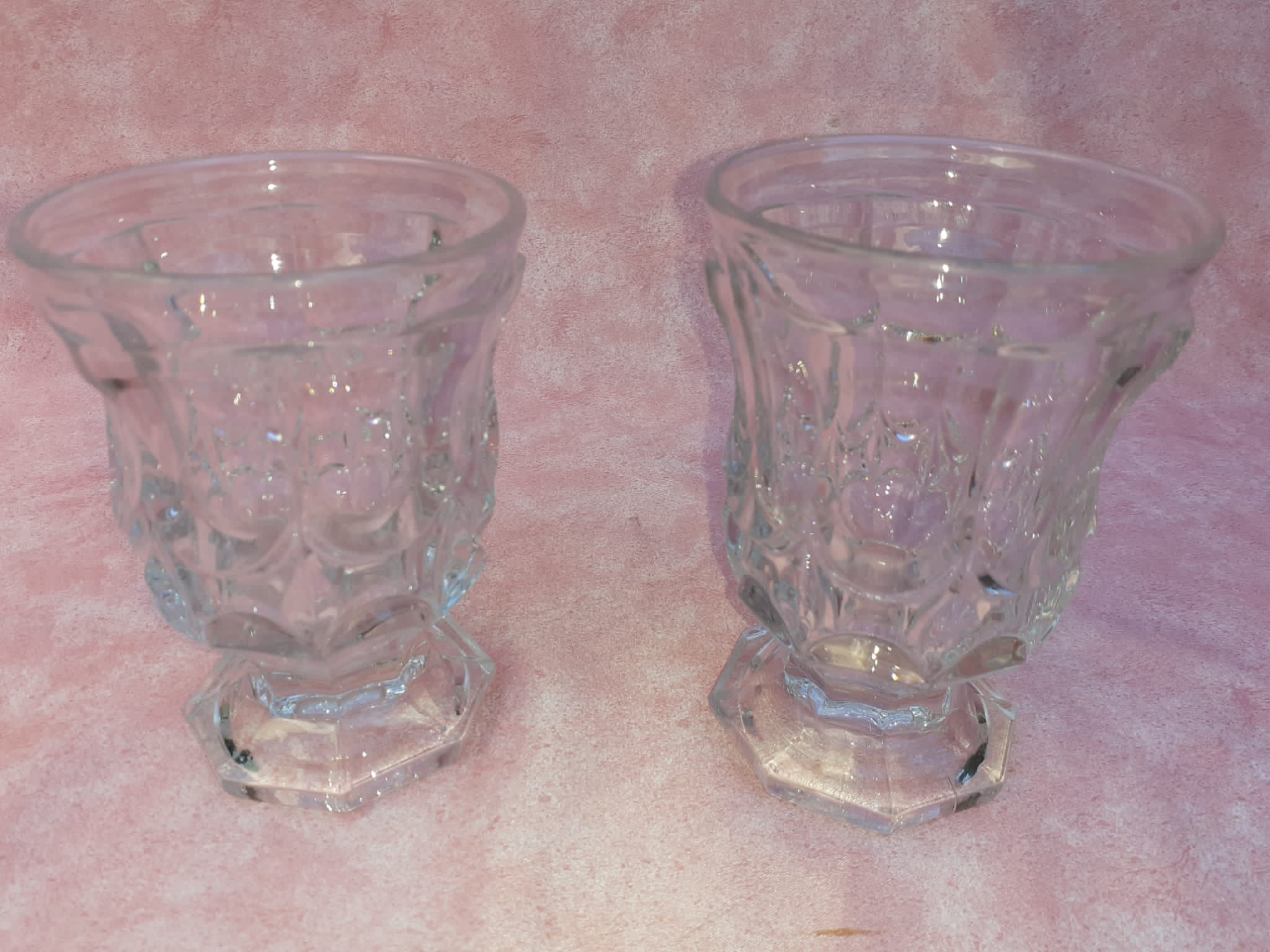 Two crystal vases