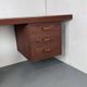 Danish modernist desk in teak, 1950s