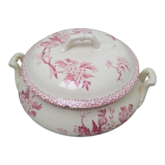 Iron earth tureen from Gien model Pink Hawthorn