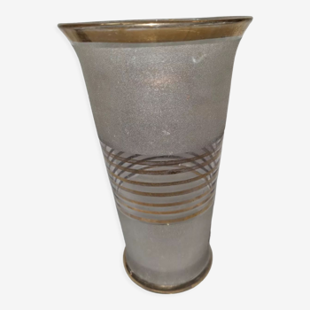 Vase art déco, verre granité