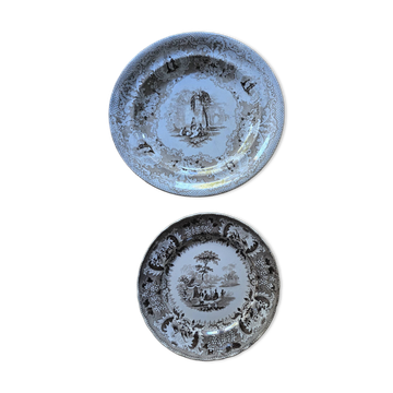 2 assiettes orientalistes XIXe siècle