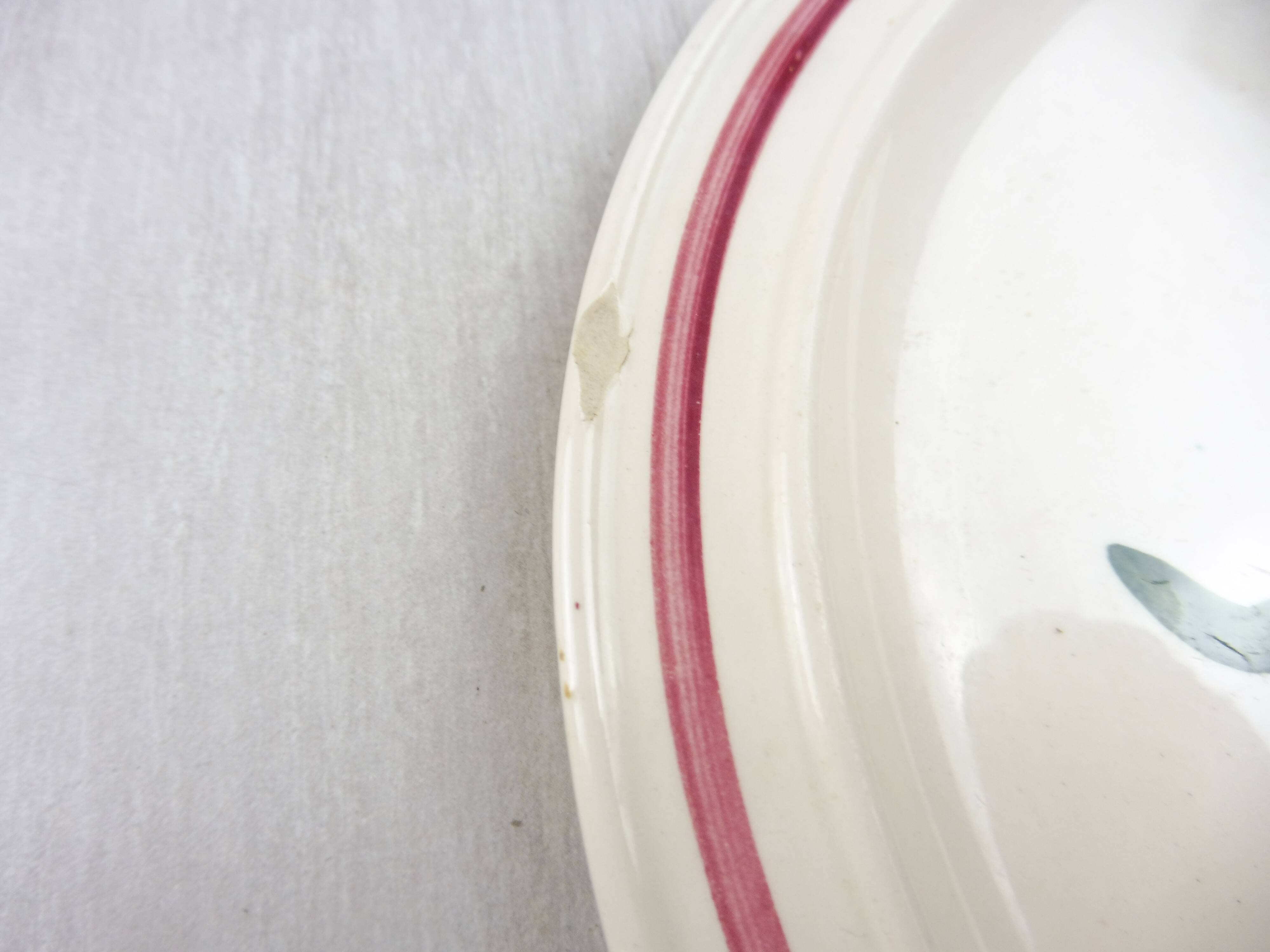 Lot of 3 cake plates, Selestat, Schlettstadt décor, from Sarreguemines