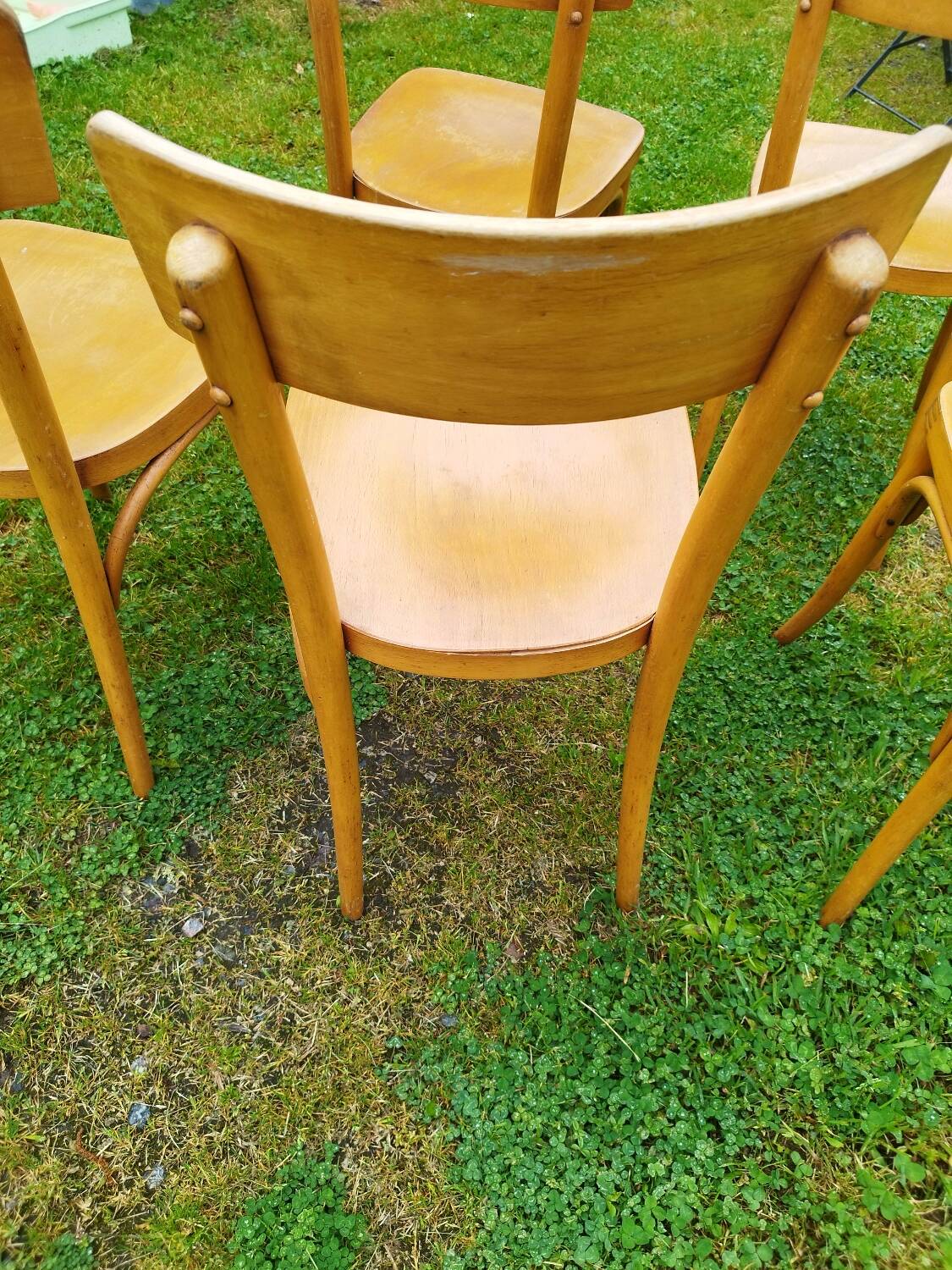 5 Baumann style bentwood bistro chairs