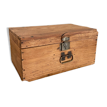 Antique solid pine chest - 41 x 25 x 20