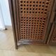 Retro-vintage-Low sideboard-library - cane-wood-rattan-1960s