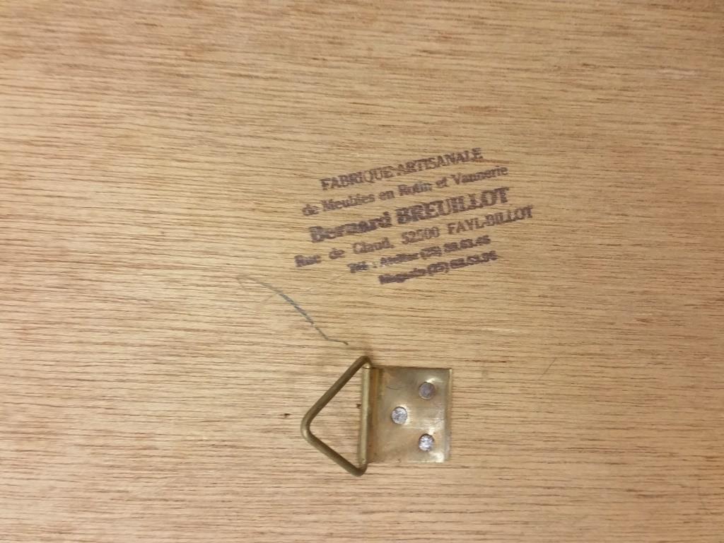 Large oval mirror rattan 37x70cm