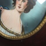 Miniature on ivory - young woman Empire era - Signed Jan