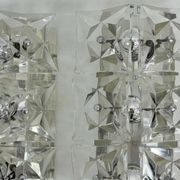 Set of 3 mid-century large crystal sconce by Kinkeldey, Germany, 1970s