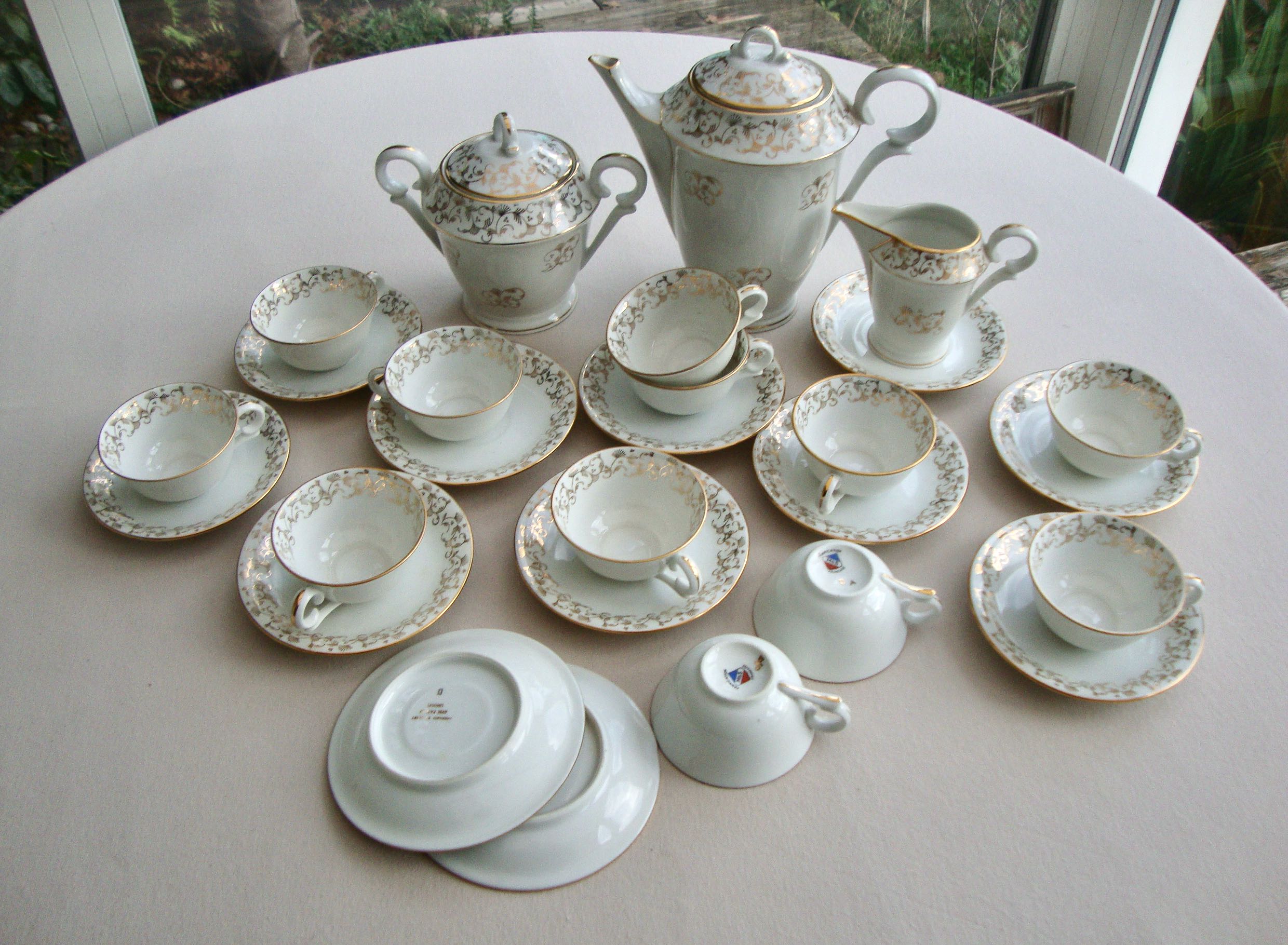 Porcelain coffee service for 12 people