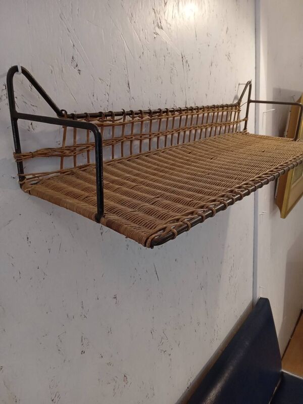 Etagere murale en rotin, Raoul Guys