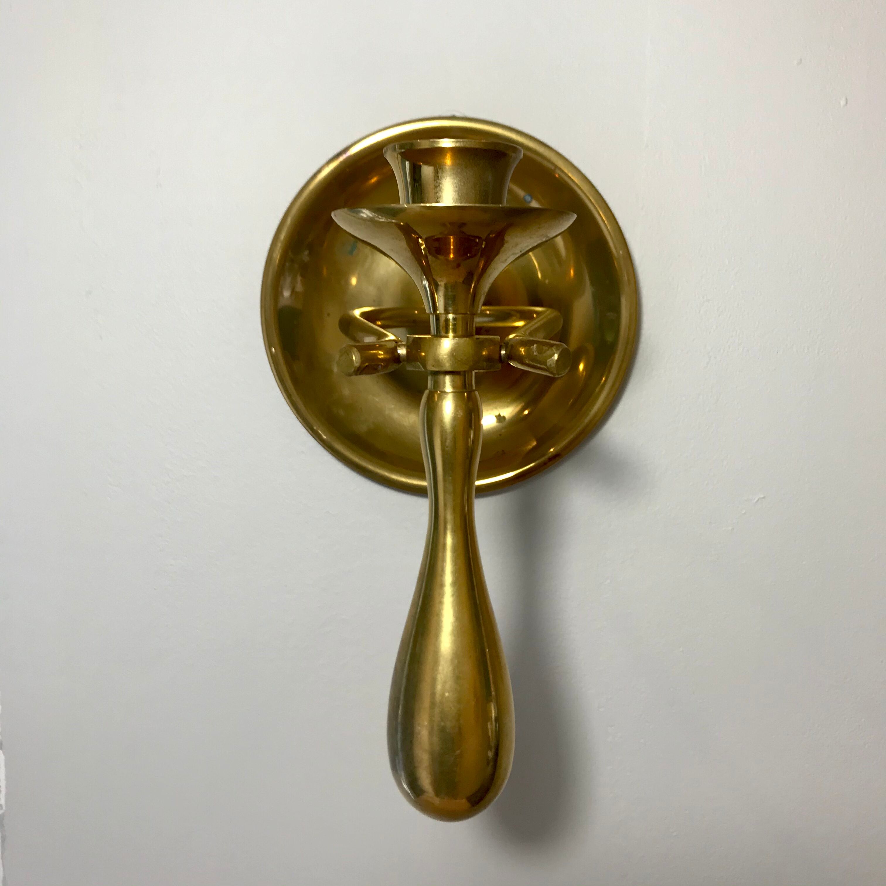 Brass sailor's candlestick