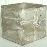 Cubist vase in crumpled ceramic