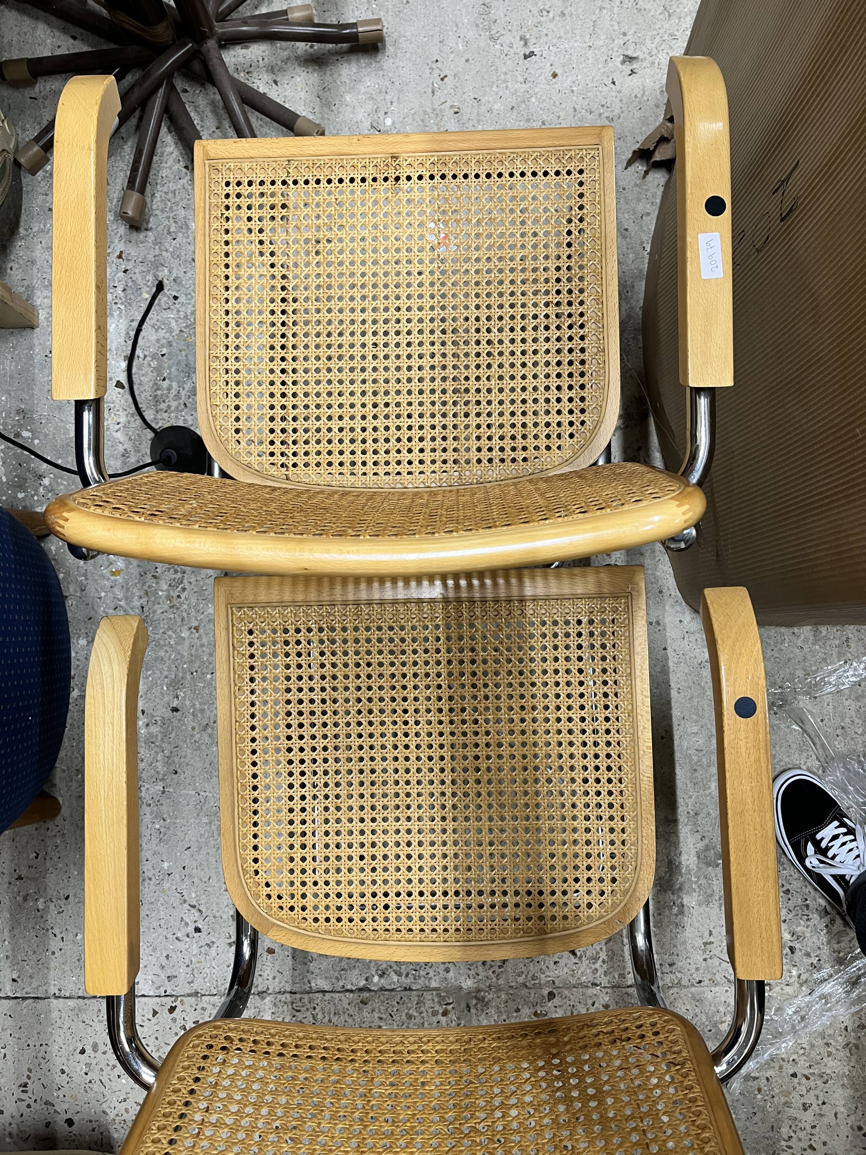 2 armchairs B64, Marcel Breuer, Italy, 2000