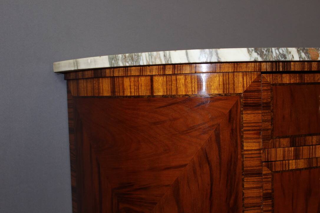 Art Deco half-moon chest of drawers circa 1925