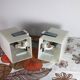 Appliques Allibert Salle de bain vintage 1970/1980 bleu et verre a dents