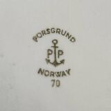 Mid-century porcelain fish wall plate from Porsgrund, Norway, 1960s.