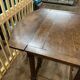 Solid wood farmhouse table with drop leaves