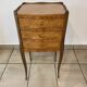 Louis XV style bedside table, restored, rosewood marquetry.
