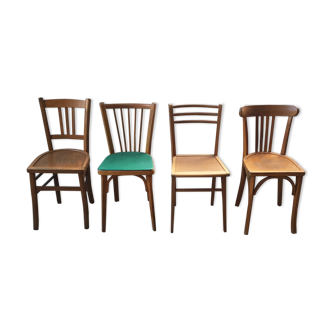 Lot de 4 chaises bistrot Luterma Baumann