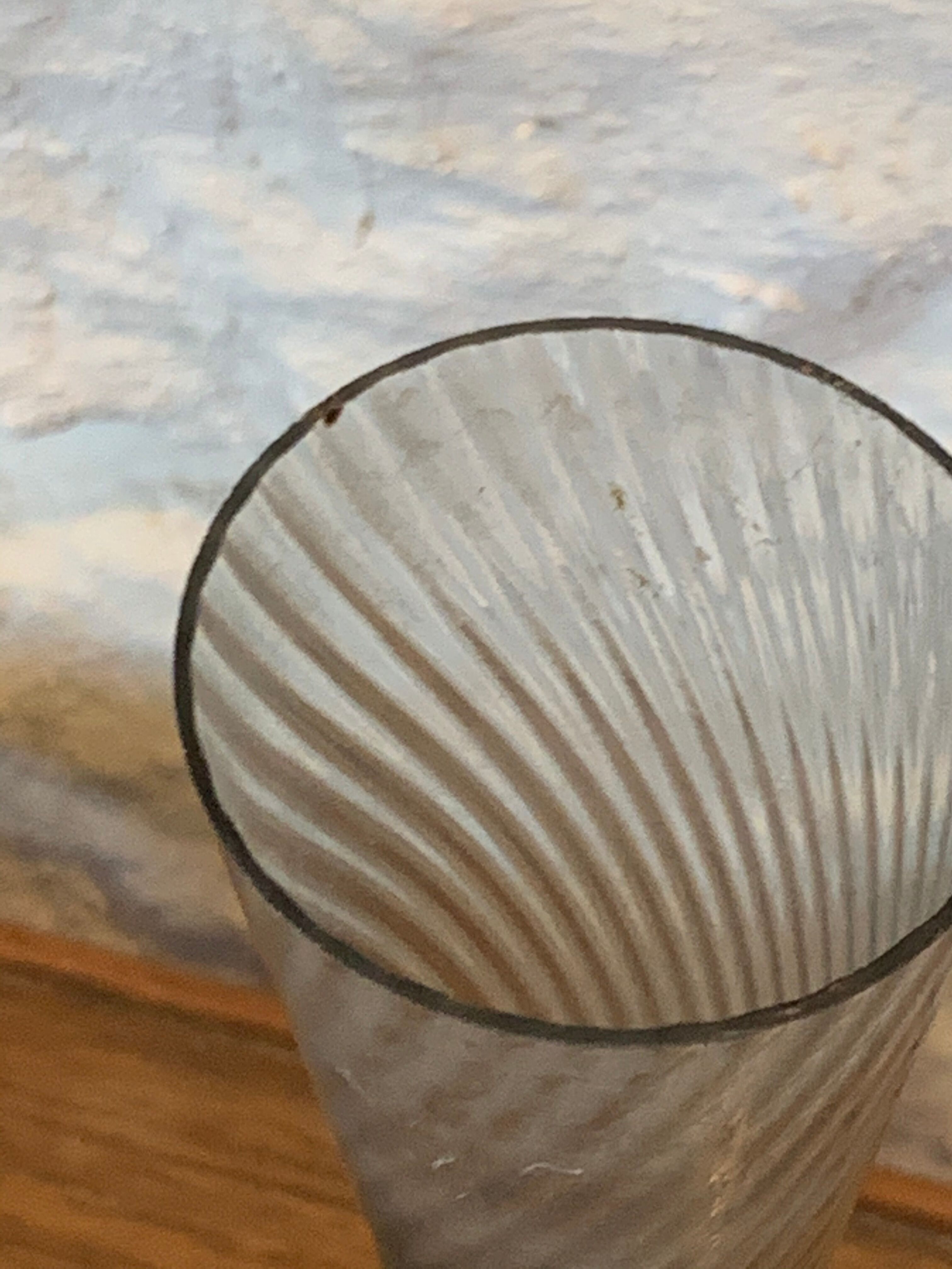 Vintage soliflore twisted glass grey vase