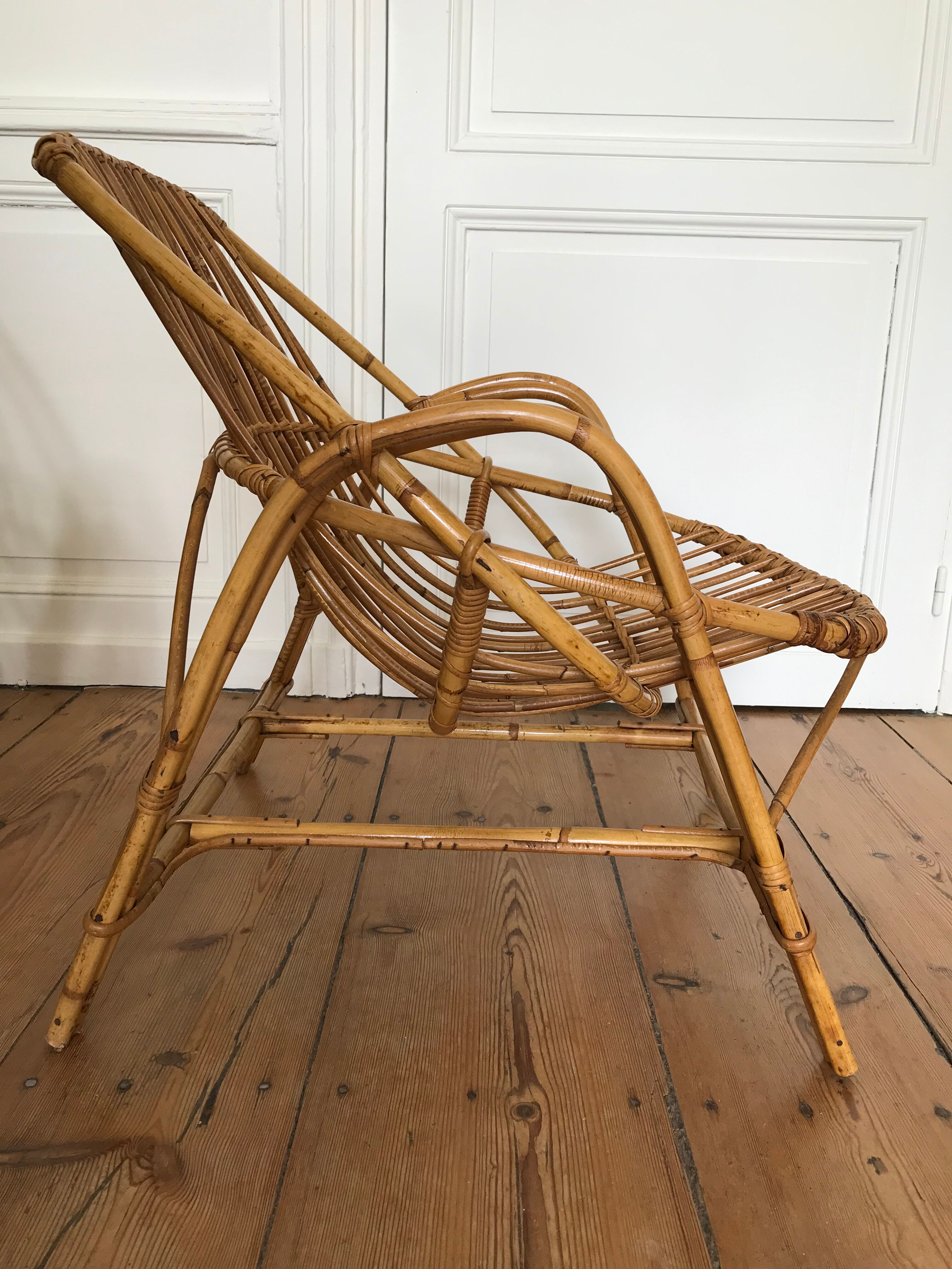 Pair of armchairs Basket Adult rattan