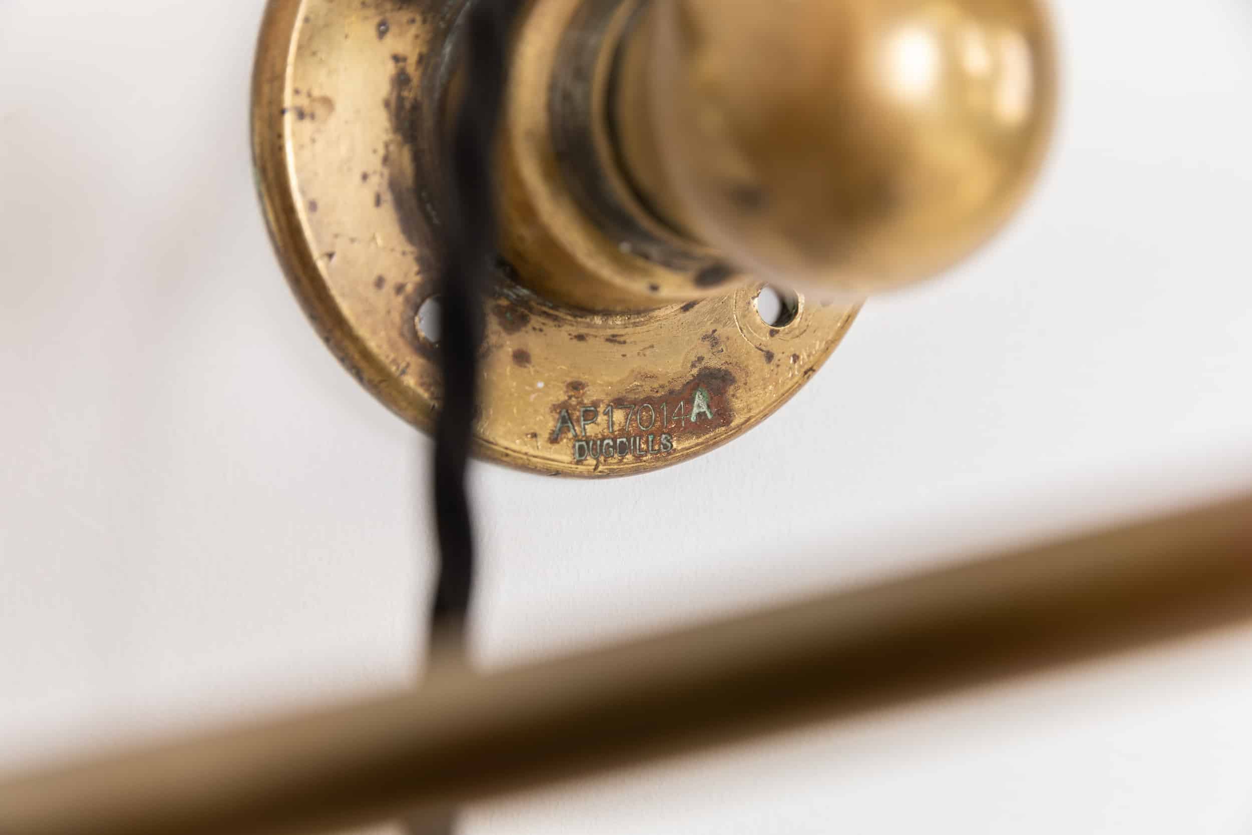 Early brass dugdills wall lamp