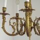 Elegant French Vintage Bronze 5-Light Art Nouveau Style Chandelier