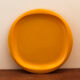 Service of vintage orange plastic plates 70s