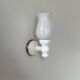 Vintage painted wood and opaline wall lamp, France, 1980