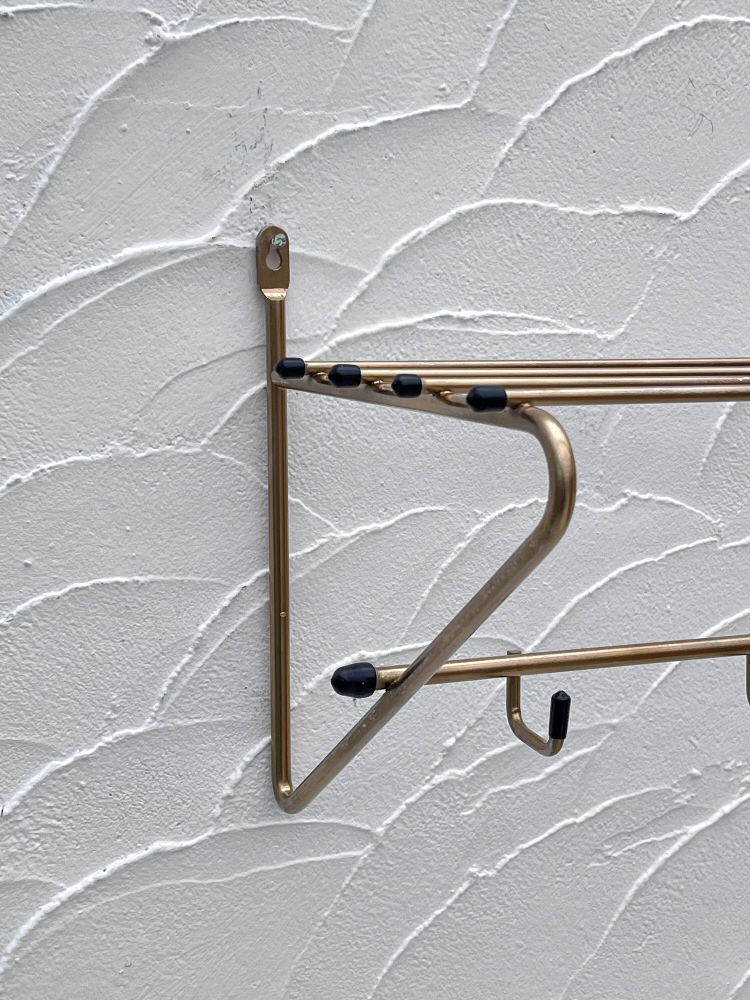 Gold metal coat rack