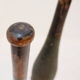 Paire de grandes quilles d'exercice en bois sur socle début du 20ème siècle