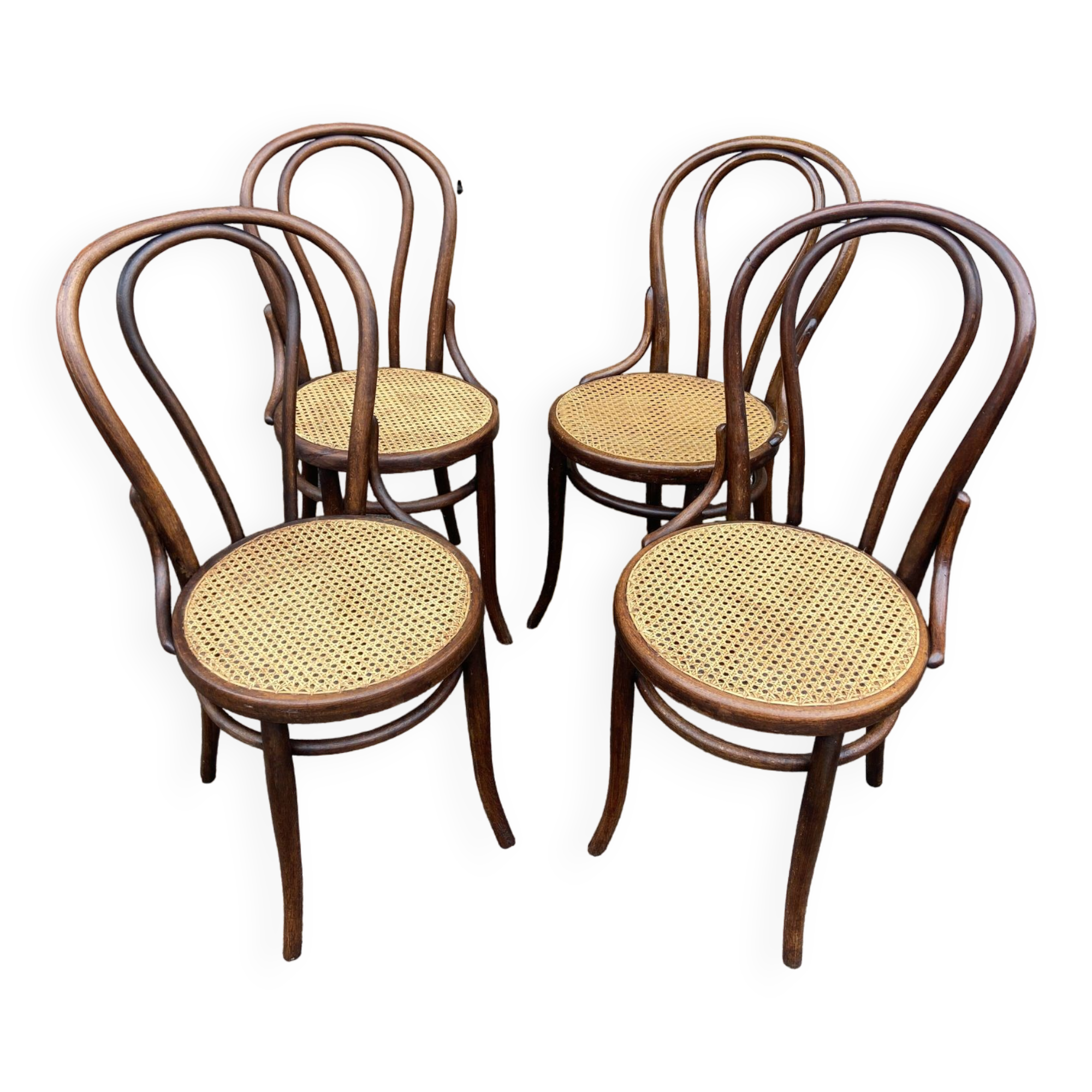 Suite of 4 viennese bistrot chairs