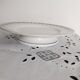 Round serving dish on Terre de Fer earthenware pedestal, Hamage Moulin des Loups