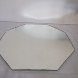 Beveled octagonal table mirror 13x30cm