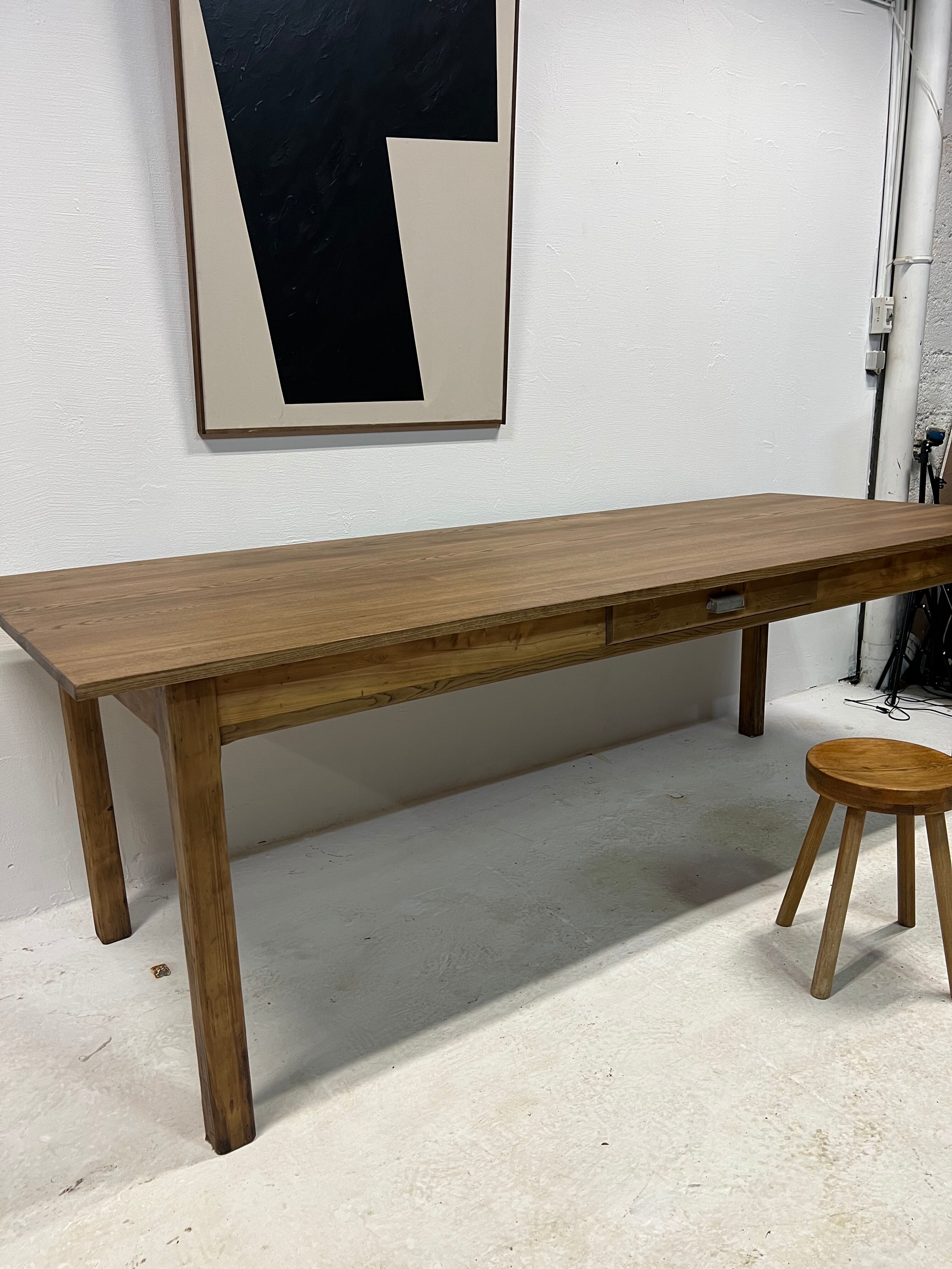 Oak and pine farmhouse table