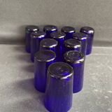 Blue liqueur glass set