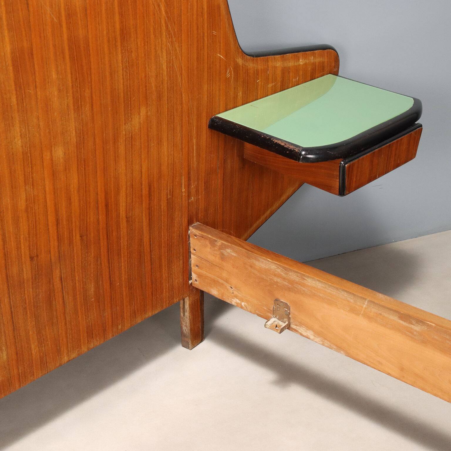 Bed with bedside tables 1950s-60s