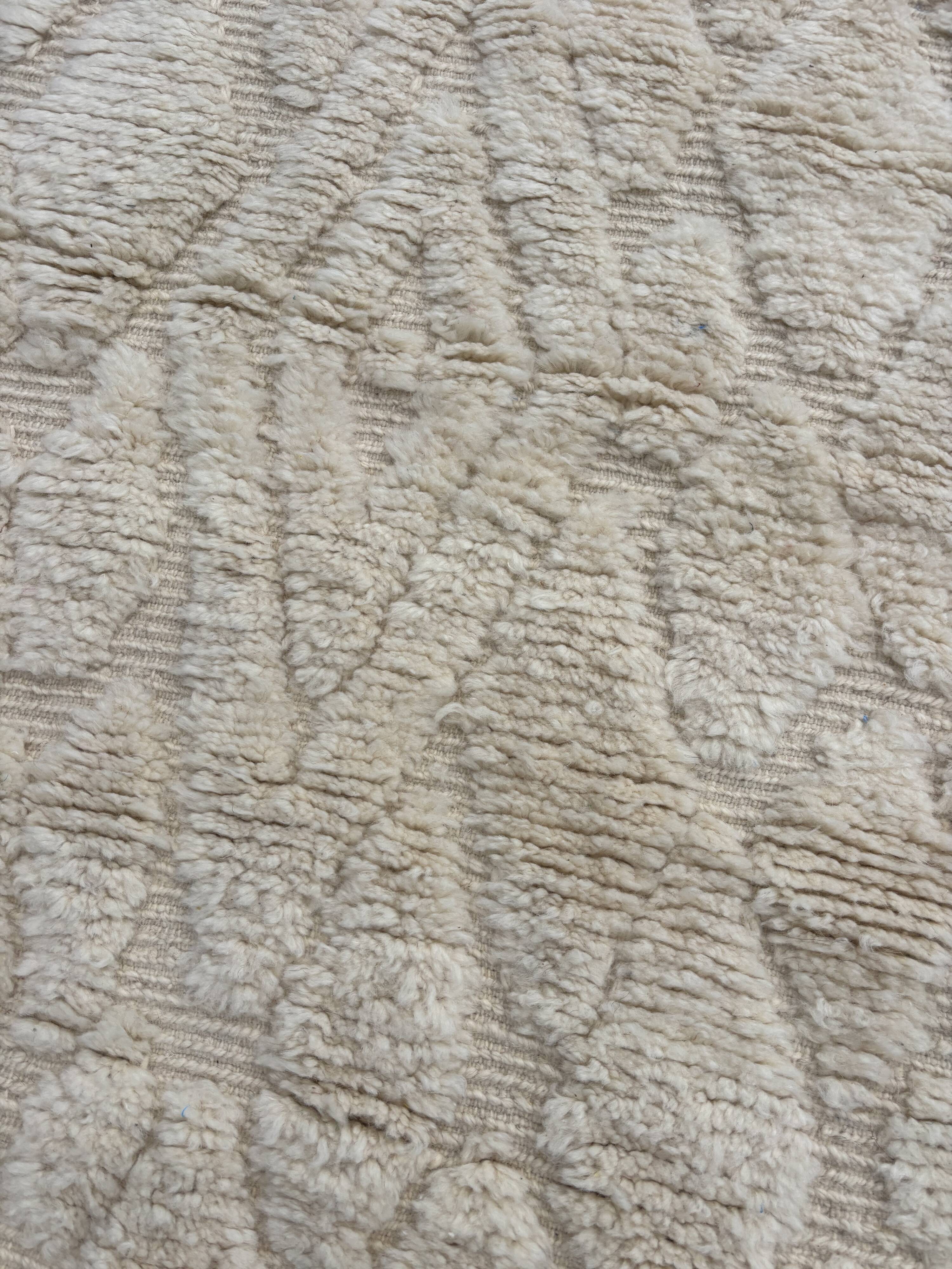 Berber Mrirt White hallway rug 95x390 cm