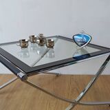 Chrome coffee table from the 1970s.