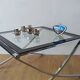 Table basse en chrome, années 1970