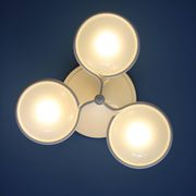 Gino Sarfatti metal and glass 'Le Sfere Plafone 2042/3' ceiling lamp for Arteluce
