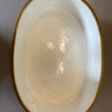 Porcelain planter with Japanese decoration, gilded brass base and rim, 20th century