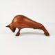 Modernist teak figurine of a bull, Denmark, 1960s.