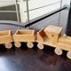 Train en bois ancien jouet Bertin locomotive et wagons