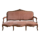 Ensemble canapé ancien en velours rose : L 173 cm × H 103 cm × P 67 cm