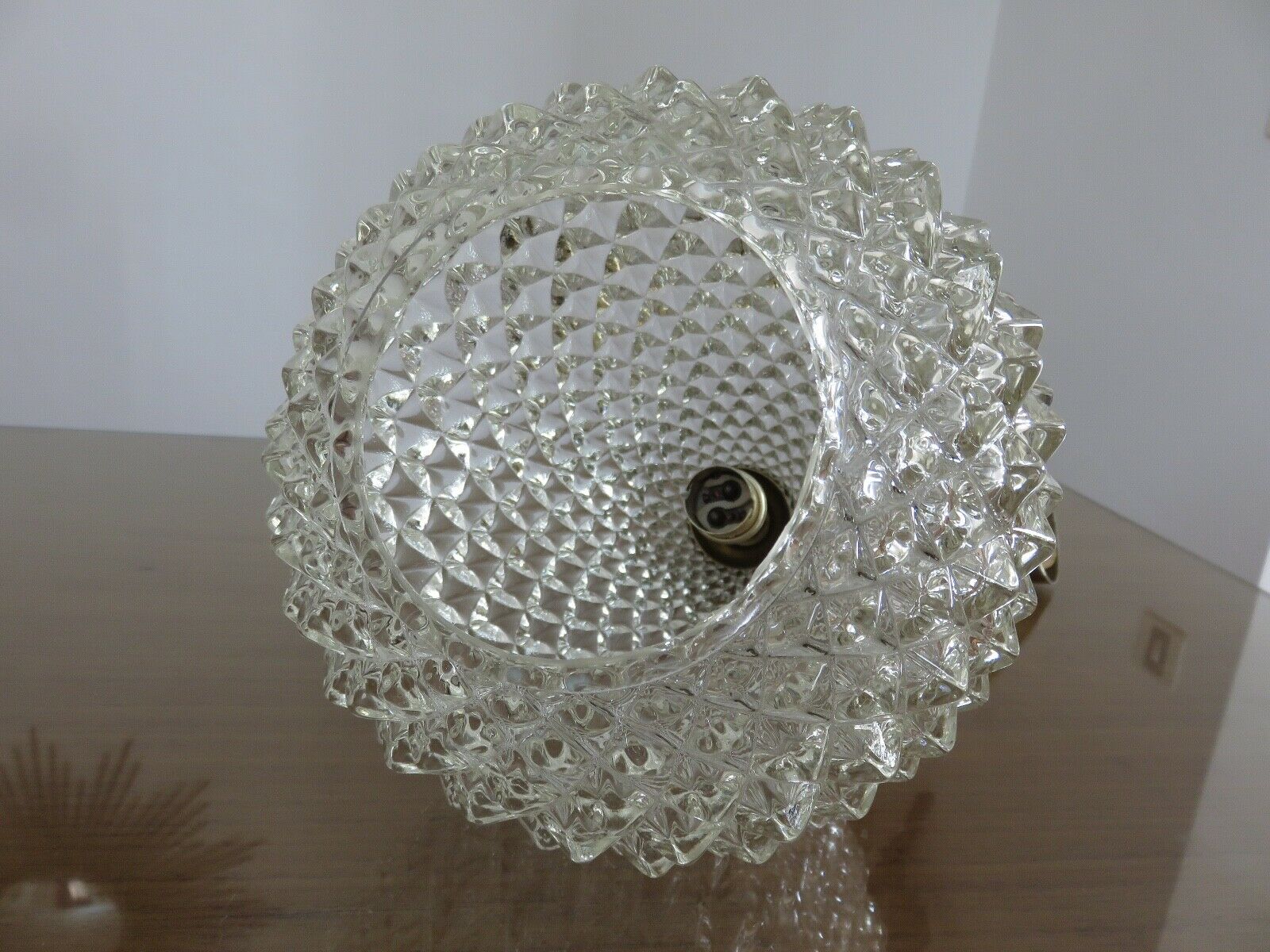 Hanging lamp "drop of water" glass diamond tip of the 50/60