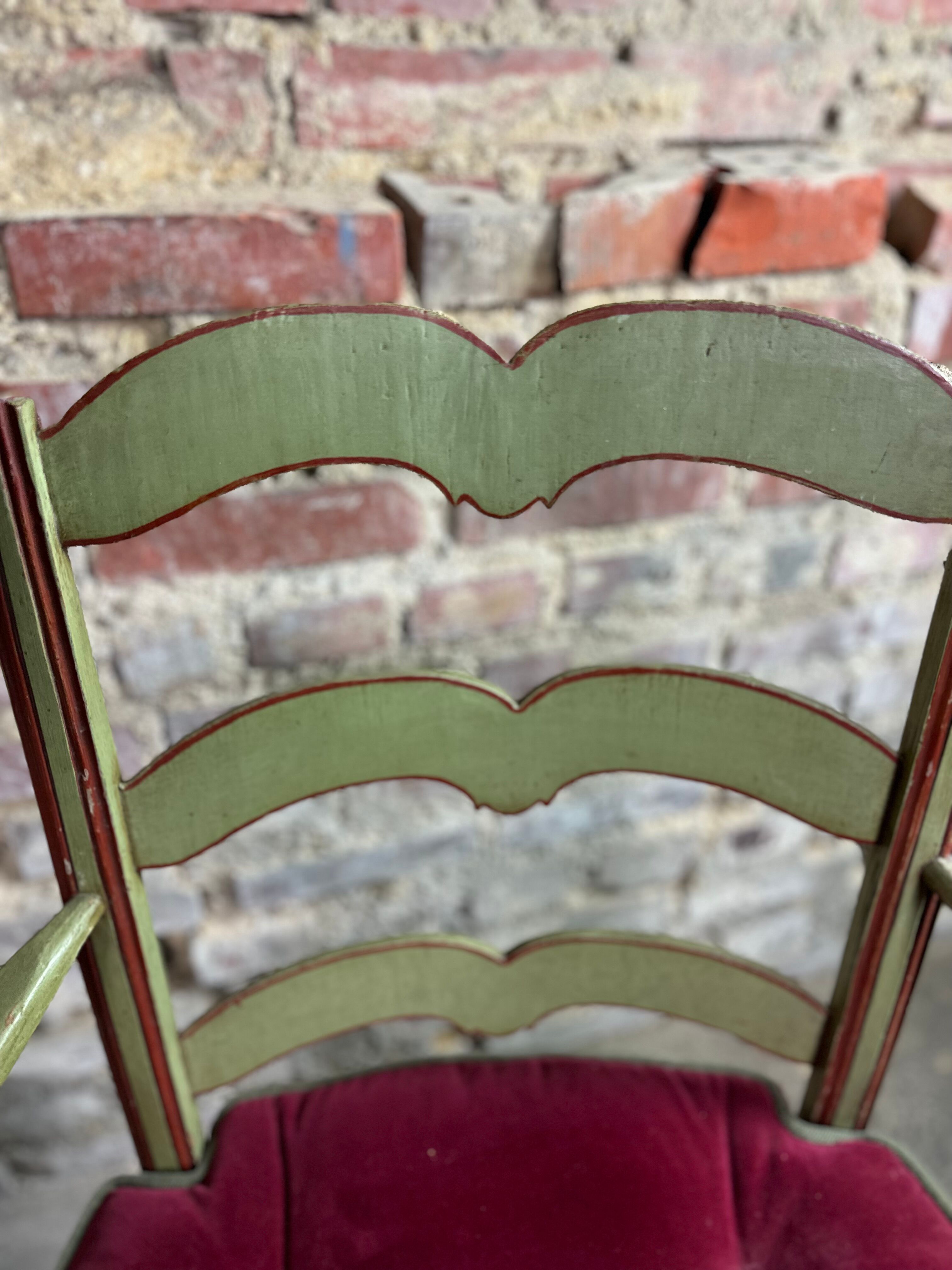 Pair of provençal straw armchairs late nineteenth