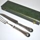 Silver-plated metal knife and fork service cutlery with medallion Fr. SPRENGER STRASBOURG 1900