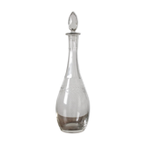 Carafe ancienne en cristal gravé frise feuilles de lauriers